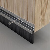Stormguard Draught Excluder Metal Door Garage Brush Seal Aluminium 914mm - Grey - image 1