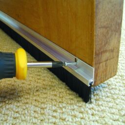 Stormguard Draught Excluder Metal Door  Garage Brush Seal Aluminium 914mm - Grey - thumbnail 2