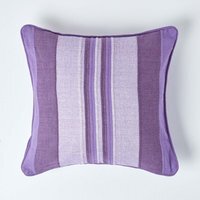 Homescapes Homescapes Cotton Striped Cushion Cover Morocco - Mauve / 60cm - thumbnail 1