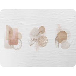 Bbeige Watercolor Illustration And Gold Elements Blanket - White - thumbnail 2