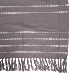 Eleni Tassel Throw - Charcoal - thumbnail 4