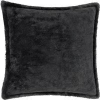 Kallu Faux Fur Cushion - Black / 45cm / Polyester