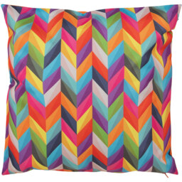 Rainbow Herringbone Outdoor Cushion - Orange / 2 - thumbnail 5