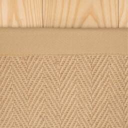 Natural Cotton Border Jute Area Rug - Brown / 230 x 160cm - thumbnail 2