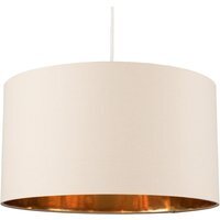 Extra Large Beige And Gold Ceiling Pendant Light Shade - Cream - image 1
