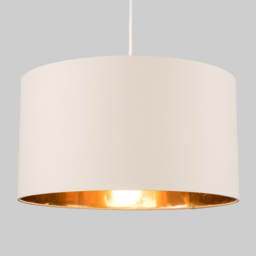 Extra Large Beige And Gold Ceiling Pendant Light Shade - Cream - thumbnail 3
