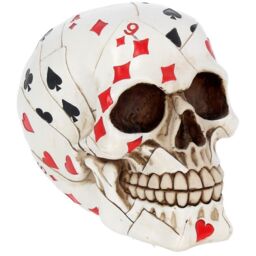 Dead Mans Hand Playing Card Skull Ornament - 15cm - thumbnail 2
