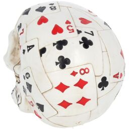 Dead Mans Hand Playing Card Skull Ornament - 15cm - thumbnail 5