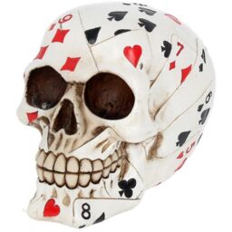 Dead Mans Hand Playing Card Skull Ornament - 15cm - thumbnail 3
