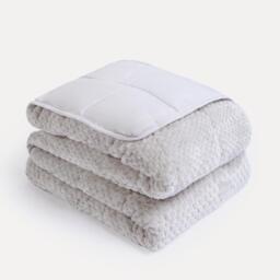 Waffle Fleece Weighted Blanket - Silver / 150cm - thumbnail 5