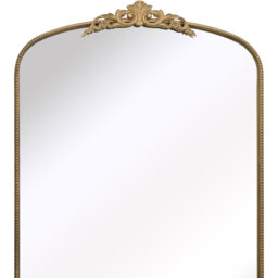 The Crown Metal Arched Framed Leaner Wall Mirror - Gold - thumbnail 2
