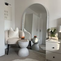 Wide Metal Arch Mirror - White - image 1