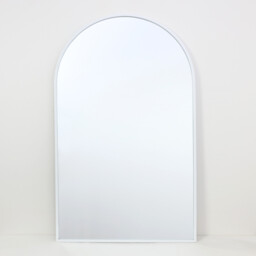 Wide Metal Arch Mirror  - White - thumbnail 2
