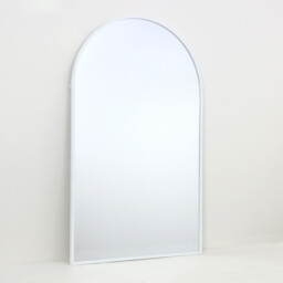 Wide Metal Arch Mirror  - White - thumbnail 3