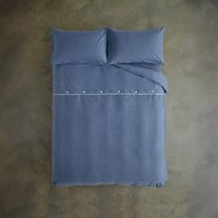 Deyongs Southwick Fitted Sheet, Double, Melange Blue - Blue