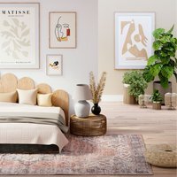 Terracotta Traditional Washable Area Rug - Terra / 290 x 200cm - thumbnail 1