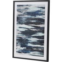 Dark Blue Jewelled Framed Art - Dark Blue - image 1