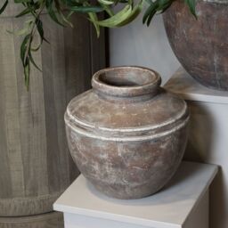 Artisan Urn Water Pot For Indoor And Outdoor Decor - Brown - thumbnail 2