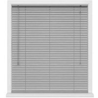 Silver Aluminium Venetian Blinds 152cm Drop (25mm Slats) - Silver / 55