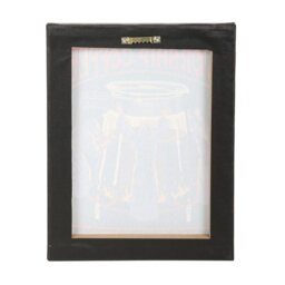 Worship Coffee Canvas Plaque by Steven Rhodes - 19x25cm Retro Wall Art - Black - thumbnail 4