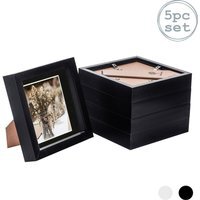 "3D Box Photo Frame - 6 x 6"" with 4x4"" Mount - Pack of 5 - Black" - thumbnail 1