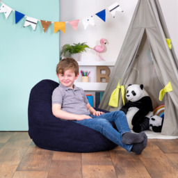 Kids Bean Bag Chair, Cord Childrens Beanbag for Girls and Boys - Blue - thumbnail 5