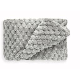 Lush Faux Rabbit Fur Throw - Silver / 152cm - thumbnail 4