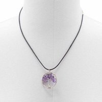 Tree of Life Pendant Jewelry in Amethyst for Spiritual, Healing - Purple - image 1
