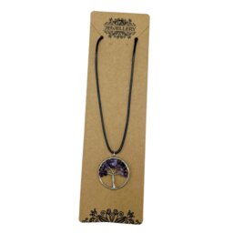 Tree of Life Pendant Jewelry in Amethyst for Spiritual, Healing - Purple - thumbnail 2