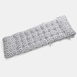Geo Outdoor Sun Lounger Filled Cushion - Grey - thumbnail 5