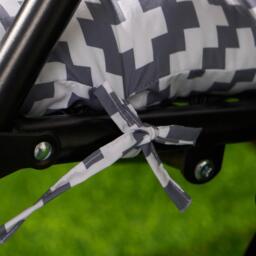 Geo Outdoor Sun Lounger Filled Cushion - Grey - thumbnail 3