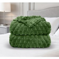 Super Snug Chunky Popcorn Throw 150x200 - Olive - image 1