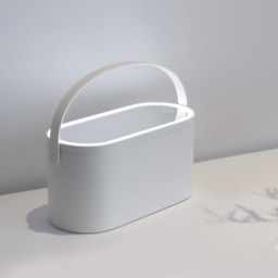 Portable Vanity Case Makeup Box With Rotatable LED Light Mirror - White - thumbnail 2