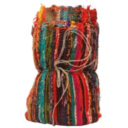 Luxury Orange Rag Rug Soft Vibrant Home Accent - Orange - thumbnail 5