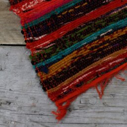 Luxury Orange Rag Rug Soft Vibrant Home Accent - Orange - thumbnail 2
