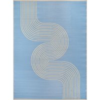 Urban Collection Wave Outdoor Rug - Blue / 180 x 270 cm Rectangle - thumbnail 1