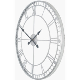 Minimalist Vintage Roman Numerals Wall Clock - Silver - thumbnail 3