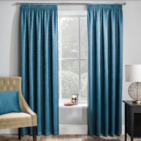 Matrix Teal Tape-Top Thermal Noise Reducing Dim Out Curtains - Teal / 168cm / 137cm - thumbnail 1