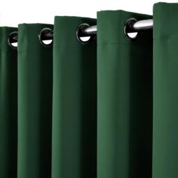 Plain Blackout Thermal Eyelet Curtains  - Forest Green / 38cm / 228cm - thumbnail 2