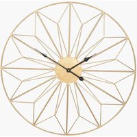 Metal Geometric Design Round Wall Clock - Gold - thumbnail 1