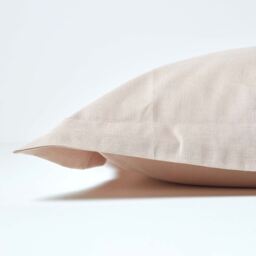 Homescapes Linen Kingsize Pillowcase, Oxford Style - Natural - thumbnail 2