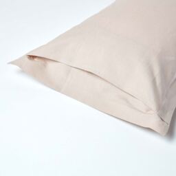 Homescapes Linen Kingsize Pillowcase, Oxford Style - Natural - thumbnail 3