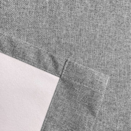 Austin Grey Blackout Eyelet Curtains - Grey / 168cm / 183cm - thumbnail 2