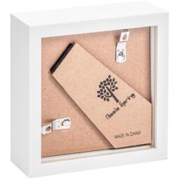 "3D Box Photo Frame - 4"" x 4"" - White - White" - thumbnail 5