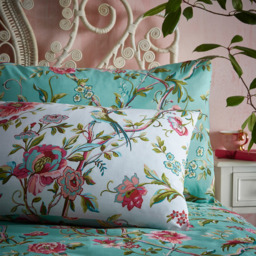 Floral Vine Duvet Cover Set - Jade / Superking - thumbnail 2