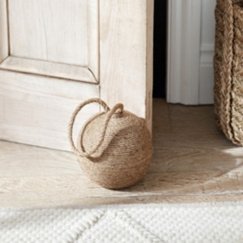 Natural Jute Weighted Doorstop | Rustic Style - thumbnail 1