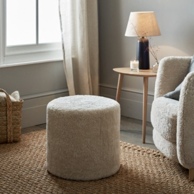 Sheepskin Stool, Oatmeal, One Size
