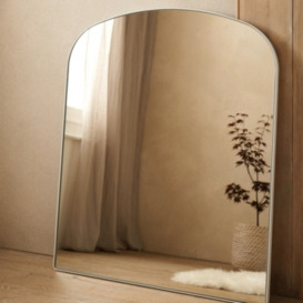 Chiltern Fine Metal Mantle Arch Mirror in White - Elegant Home Decor - thumbnail 2