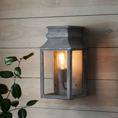 Langham Outdoor Wall Lantern in Slate - Vintage Design for a Warm Welcome - image 1