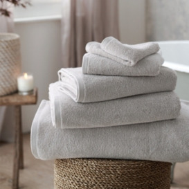 Ecoloom Pearl Grey Face Cloth - Soft and Absorbent 100% Cotton Towel
